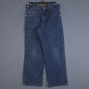 Vintage 5ive Jungle Jeans Mens 30 (Fits 29x28) Blue Wide Leg Baggy Denim Y2K